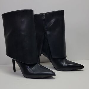 INC NEW IN BOX STILETTO CUFF BOOTS BLACK